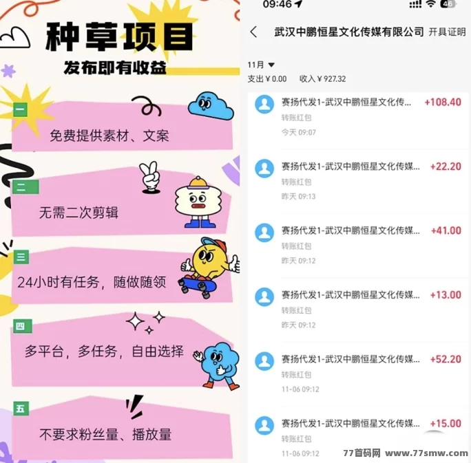 首码上线!日赚10~50米,纯绿色视频代发任务平台,长期稳定可操作!