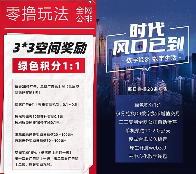 小凡不凡全新广告滑落模式：绿色积分放大6.25倍，多板块玩法日赚几十到百圆，空间循环高收溢！