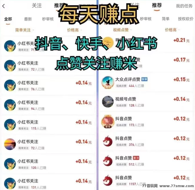每天赚点APP：零投入做简单任务，每天轻松赚100起，多劳多得长期稳定！